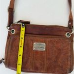 Fossil  maroon pebbled leather crossbody purse long live vintage small bag Photo 3