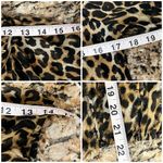 EXPRESS Women XS Blouse Ruffle Leopard Y2k Retro Sheer Cropped Preppy Coastal Photo 4