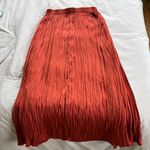 ZARA ZW Collection Satin Effect Pleated Midi Skirt Photo 5