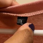 Flowy V Neck Tie Knot Blouse Pink Size L Photo 3