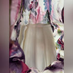 Pink Blush Floral Watercolor Midi Maxi Dress with Long Sleeves Maternity Size M Photo 4