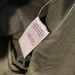 Anthropologie  Beaded Fringe Hem Bag Green Ivory Crochet Hand Tote Boho Cottage Photo 7