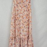 Laundry by Shelli Segal Womens Dress Size 2 Orange Halter Neck Midi Tiered Maxi Photo 7