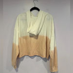 Aerie white and brown quarter zip sweater Photo 2