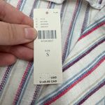 Anthropologie Dolan Blazer Womens Small Anna Linen Blend Striped Double Breasted Photo 4