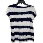 Calvin Klein Performance Navy White Tie Dye Striped VNeck Short Sleeve Size S Photo 3