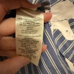 Anthropologie  Maeve Blue and White Floral Striped Oversized Shirt Size Medium P Photo 5