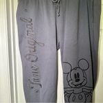 Disney  Slate Gray Mickey Mouse Stitched Sweatpants XXL Photo 3