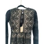 RYSE The Label Samson Nude Black Lace Dress Mesh Long Sleeve Bodycon Formal Photo 5
