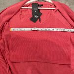 Frye NWT Women's Coral Pink Knit Cardigan & Tank Set M 100% Cotton Cozy Stylish Photo 15