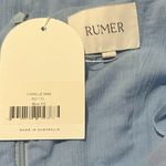 NWT Revolve Rumer Camille Blue Cotton Cut Out Mini Dress Sz Xs Resortwear Cabo Photo 4