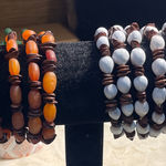 🛜🛜🛜BOGOHO 🛜🛜🛜set of 2 Multicolor Beaded Bracelets Orange Photo 0