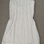 Urban Outfitters White Leave Strapless Dress Photo 0