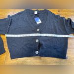 Abound  Nordstrom black button Cropped Cardigan size M NWT Photo 4