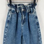 PacSun Seabreak Mom Jeans Womens XS Blue Denim Cotton High Rise Paperbag Waist Photo 2