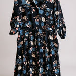 Torrid  Floral Button-Down Midi Dress‎ With Rolled Sleeves & Pockets 1X Photo 0