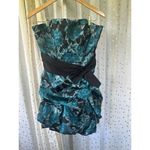 Dancing Queen NWT Strapless Floral Bubble Tiered Cocktail Semi Formal Dress M Photo 3