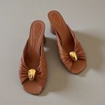 Zimmermann  Gleam 65 Avalon Brown Leather Sandals Heels Size 39 / US 8 Photo 1