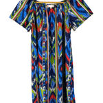 Jude Connolly‎ Vibrant Multicolor Ikat Joy Dress in Jude Cloth Size Small Blue Photo 0