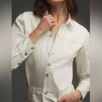 Anthropologie Anthropology PILCRO Long Sleeve Denim Micro Mini Neutral Shirt Dress: Size Small Photo 8