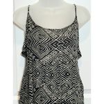 Billabong Black BOHO Geometric Maxi Dress Spaghetti Strap Crisscross Back Large Photo 1