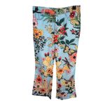 Floral Print Wide Leg Pants High Waist Bohemian Style Trousers L Blue Size L Photo 1