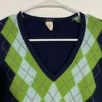 J.Crew Argyle Merino Wool V-neck Sweater Photo 1
