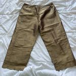 Sunny Leigh Vintage 100% Silk Cropped Pants Womens Size 10 Brown Pockets Y2K Photo 10
