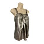 Trina Turk  Womens Satin Tank Top Silver Size Small Photo 1