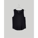 Madewell ✨ Whisper Cotton Scoopneck Tank Black Sz Medium Top✨ Photo 4