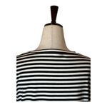 Kate Spade  Broome Street Shirt Women Small Black White Striped Ruffle Peplum Top Photo 4
