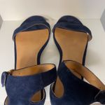 J.Crew  Suede Ankle Strap Sandals Minimalist Blue Business Casual-Size 8.5‎ Photo 3
