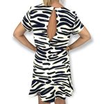 The Fifth Label  | Small | DESIGNER White with Blue Green Zebra Print Dress Photo 4