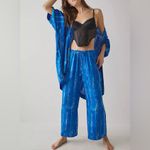 Free People NWT Kings Csilla Aqua Shyla Pants - pool indigo blue - large Photo 3