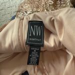 NIGHT WAY Women's Champagne Sequined V Photo 2