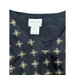 Oscar de la Renta  Black Embroidered Sleeveless Tank Top Plus Size 22W Photo 2