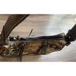 Baby Phat Vintage  Snake Skin Shoulder Hand Bag Gold Black White Stones NWT RARE Photo 10