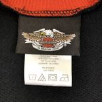 Harley Davidson Full Zip Top Women L Black/Orange 2005 Festival Moto Biker VTG Photo 7