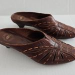 Nurture Lafayette Leather Mules Brown Slip On Shoes Sz 6.5 Kitten Heel Photo 0