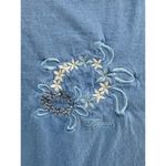 Gildan Women’s  Blue Embroidered Turtle T-Shirt Sz L Photo 2