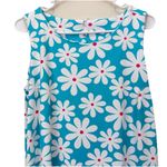 Lulu B Blue Daisy Day Sleeveless Stretch Shift Resort Dress Size LARGE Photo 2