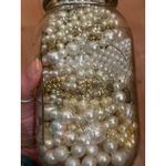 Mystery Jewelry Jar Large Jar Classic Pearls Victorian Castlecore 30 Pieces White Photo 5