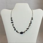 Lia Sophia  Wire Bead Black Silver Necklace Photo 1
