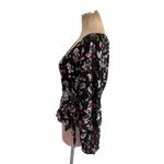 Parker Britta Long Sleeve Wrap Front Tie Blouse in Black Large New Womens Floral Photo 7