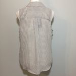 Who What Wear NWT Black White Oval Dot Button Up Collared Blouse Photo 2