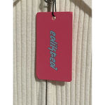 Edikted Ribbed Knit Cardigan Sweater Womens Size S Cream Collared Double Zip NEW Photo 7