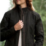 Kuhl Klash Jacket Women's Size Medium Black Softshell Moto Style Patina Dye Photo 0