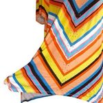 Onque Casuals Onque Casual Rainbow Multicolor Striped V-Neck Tunic Top, Shark Bite, Sequins, M Photo 4