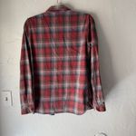 Current/Elliott  Red Plaid Flannel Shirt Women Small 100% Cotton‎ Western Grunge Photo 5