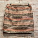Loft mini career skirt textured faux wrap lined Photo 3